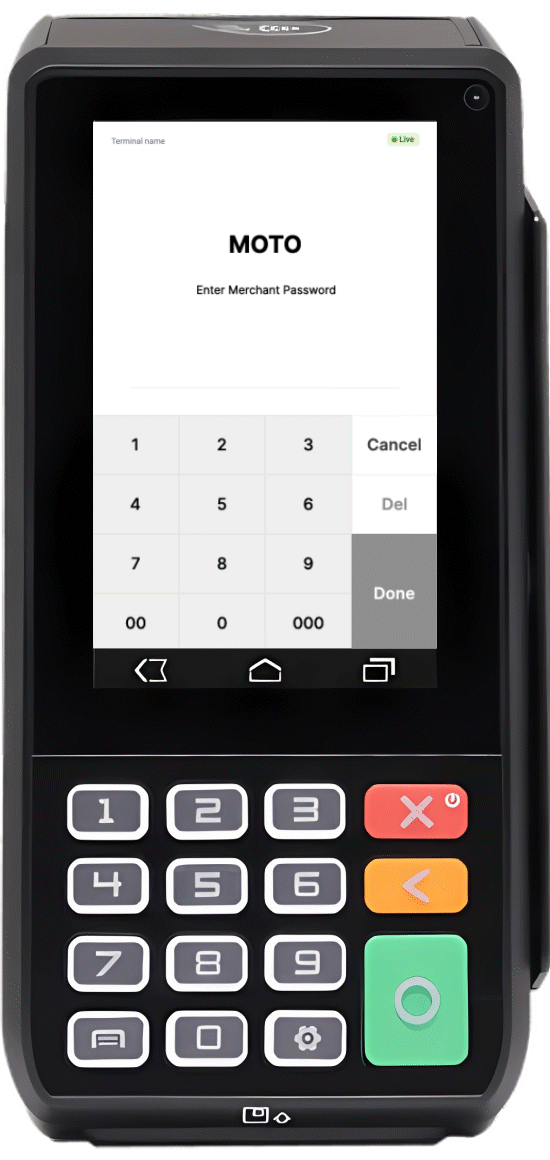 How to process MOTO Transactions on a Standalone PAX A80 terminal